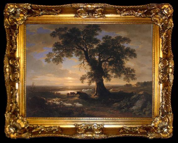 framed  Asher Brown Durand The Solitary oak, ta009-2
